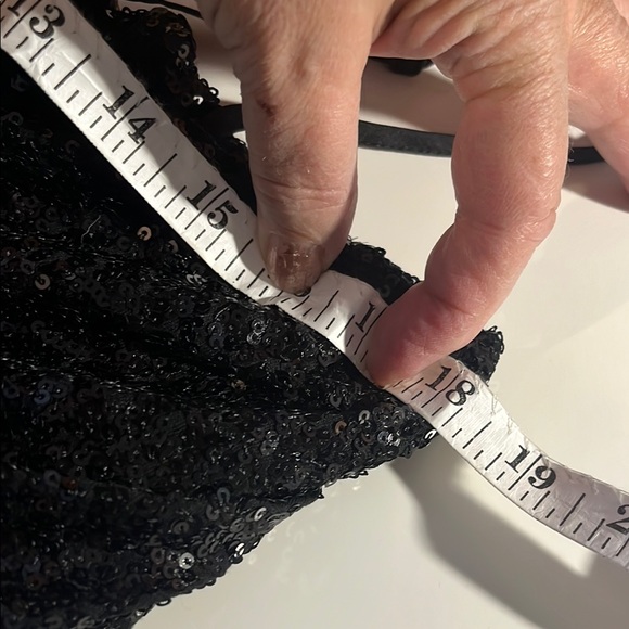 NWT BB Dakota Black Sequin One-Shoulder Top- stretchy Sz XS- gorgeous - Picture 9 of 11